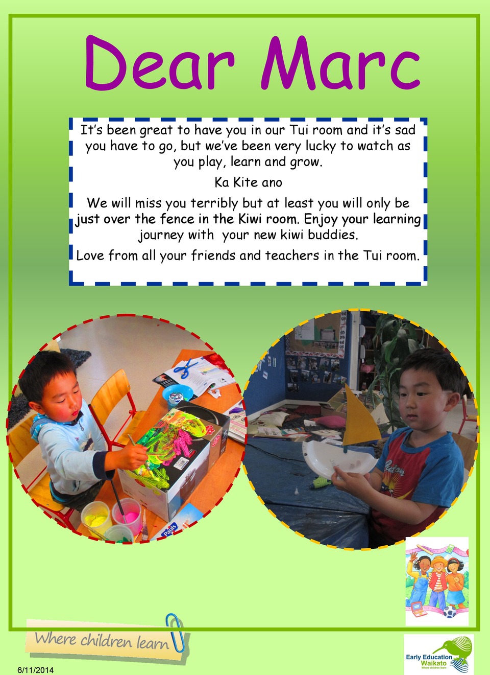 Ka kite Marc – See you over the fence! 6 十一月 2014